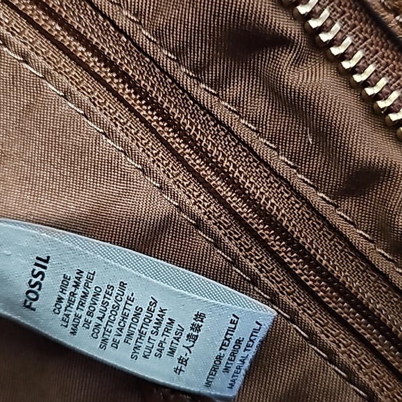 Fossil Women's Gabriella Brown Leather Flap Crossbody NWOT. - Picture 9 of 13